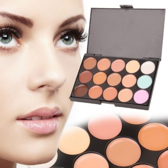 Hot 15 Color Concealer Palette Reusable Lashes + 9 - Picture 2 of 5